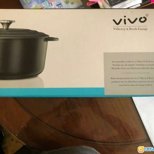 100%全新德國著名品牌Vivo優質琺瑯鑄鐵煲 黑色 24cm直徑*11cm高（不連蓋高度）Not ...