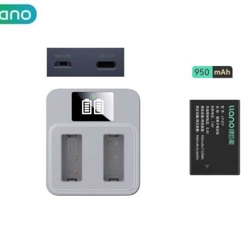LLANO LP-E17 Lithium-Ion Battery Pack With LCD Display Dual PQ / QC3.0 Charger
