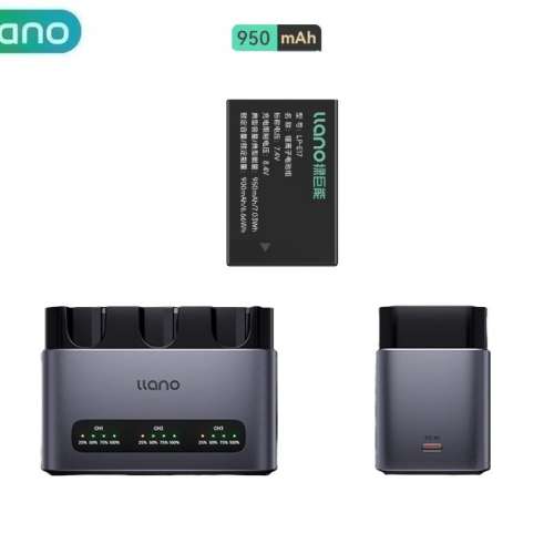 LLANO LP-E17 Lithium-Ion Battery Pack With PQ / DC 30W Fast Dual Camera Battery