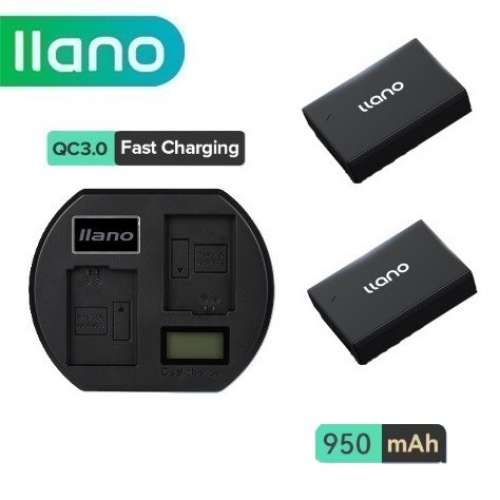 LLANO LP-E17 Lithium-Ion Battery Pack With LCD Display Dual USB-C QC3.0 Charger