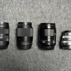 fuji 富士 xmount 鏡 (xf35 2代，xf23 2代，sigma 30mm，sigma zoom鏡)