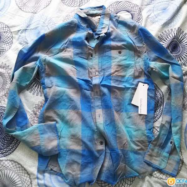 全新Brand New新Calvin Klein Mens Shirt 小修身涼快恤衫