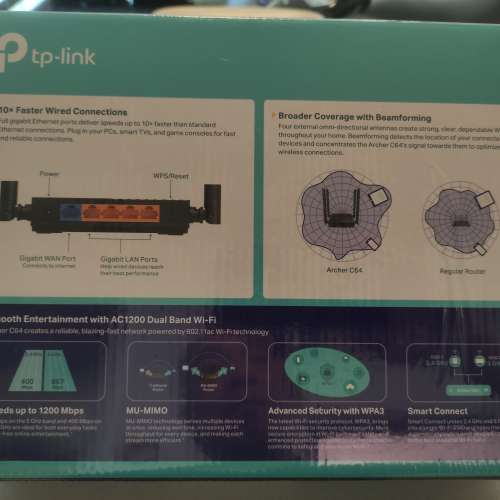 TP link ac1200 Archer C64 全新未開盒
