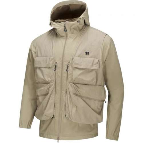 Kolon Sport Camp 2 in 1 Jacket LUJK4ST704-OG M 170/92A 男女防風可拆卸背心兩件...