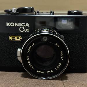 【旁軸七劍｜測光黃班正常】Konica C35 FD 黑色版