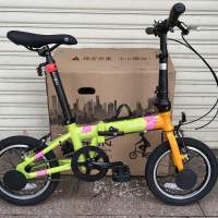 新款 大行 DAHON KAA411 KIDKING 單速14吋鋁合金折叠車(附有輔助轆)送水架前後蛙燈叮...