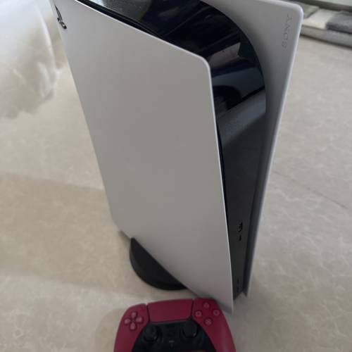 PS5 厚機光碟版 連1隻酒紅色手制