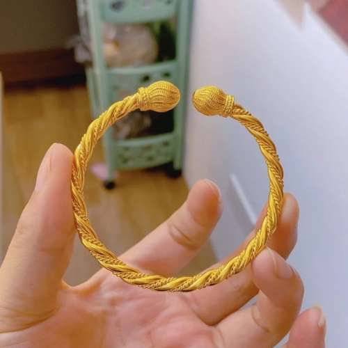 手鐲傳承新款越南紫荊花沙金手鐲