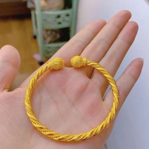 手鐲傳承新款越南紫荊花沙金手鐲