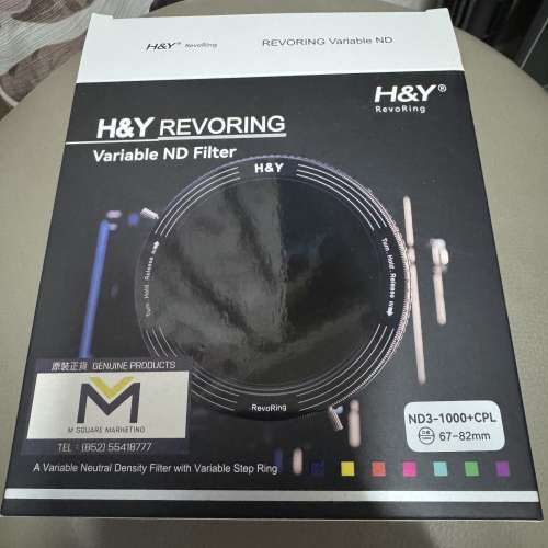 全新H&Y Revoring variable ND Filter (67-82mm) 包cap