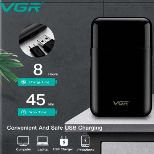 VGR Premium Ultra Thin Shaver Wet/Dry Razor w/Trimmer