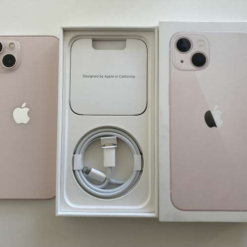 全新 iPhone 13 mini 128gb 粉紅色 無鎖 原裝無拆  一年 AppleCare what app 6497 ...