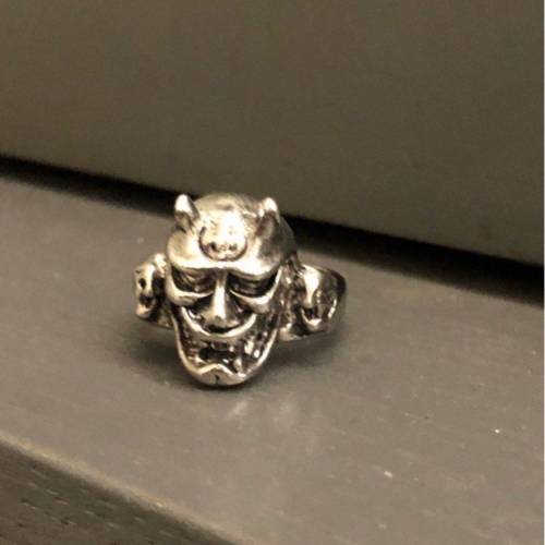 魔鬼 鬼面罩 面具 金屬 戒指 Ghost Devil mask metal ring