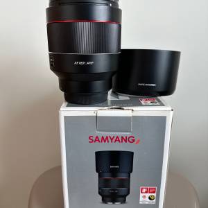 Samyang 三洋 Canon RF Mount AF 85mm F1.4 FE AUTO focus 全套 連 UV filter 香港...