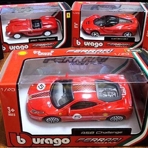 Shell 70週年 V-Power x Ferrari 珍藏版模型車 1:43 模型法拉利模型車