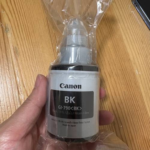 canon GI-790 黑色墨水一支$20