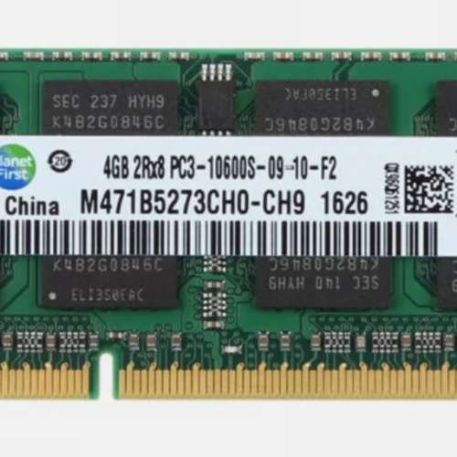 Samsung DDR3 4GB (1x4GB) 1333 MHz PC3-10600S SO-DIMM Laptop Memory 1.5V 204pin