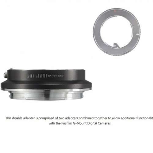 LAINA Double Adapter For QBM and Canon EOS To Fujifilm G-Mount Digital Camera