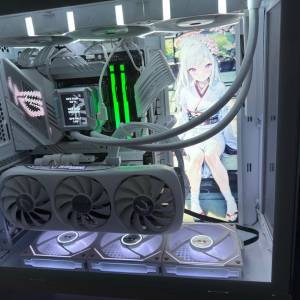 高端白色主機RTX4080super i7 13700kf 連2K 240Hz OLED螢幕 有單有盒有保