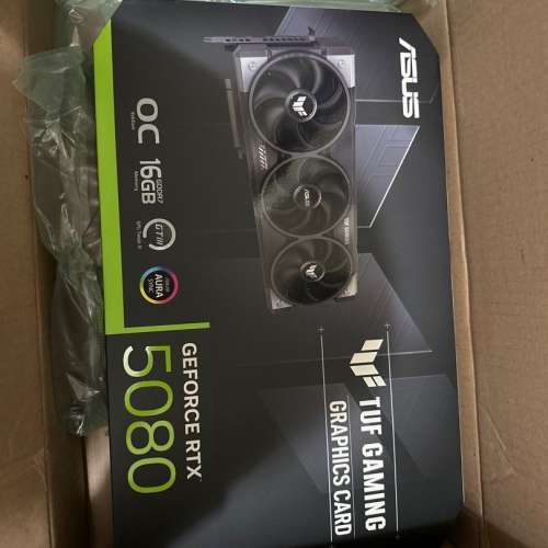 全新ASUS TUF RTX 5080 OC 16GB GDDR7 50系display卡