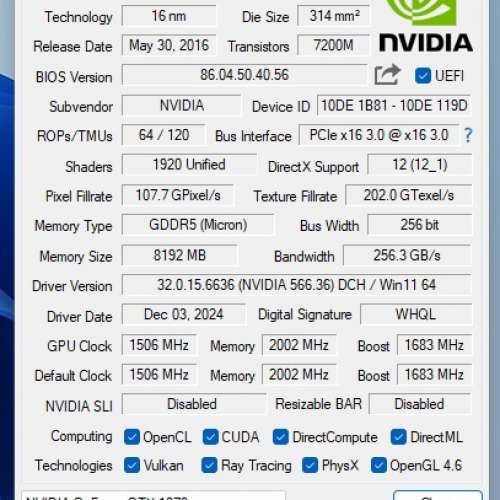 Inno3D GTX 1070 Twin X2