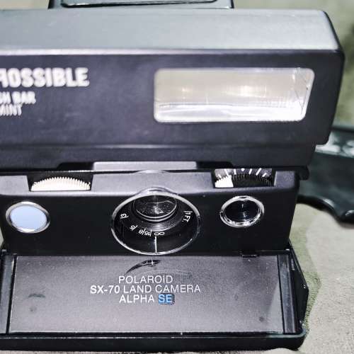 POLAROID SX-70 LAND CAMERA ALPHA SE 寶麗來 SX70 搭配 iMPOSSIBLE FLASH BAR BY ...