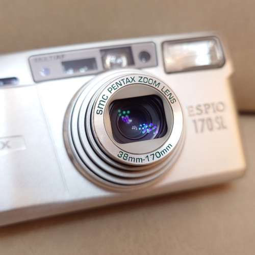 Pentax Espio 170SL 新淨賓得 銀色菲林相機 傻瓜機 38-170mm底片機 Film Point Sho...