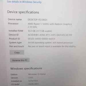 Lenovo ryzen5600手提電腦