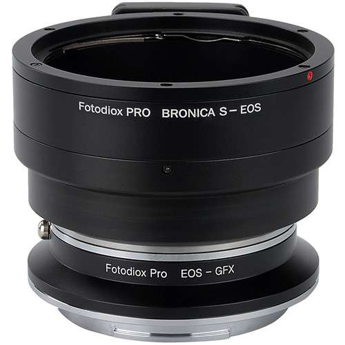 Fotodiox Double Adapter, Bronica S Lens and Canon EOS To FujiFilm GFX