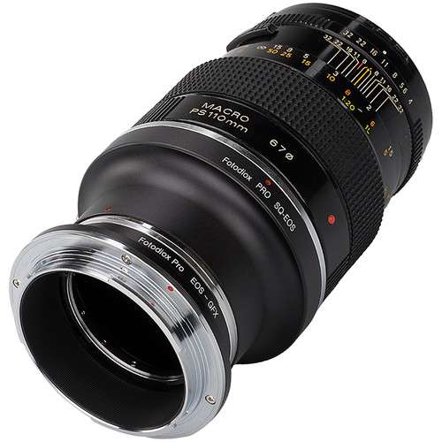 Fotodiox Double Adapter, Bronica SQ Lens and Canon EOS To Fujifilm GFX Camera
