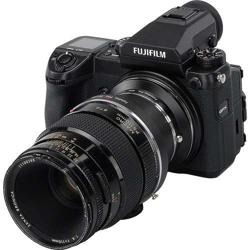Fotodiox Double Adapter, Bronica SQ Lens and Canon EOS To Fujifilm GFX Camera