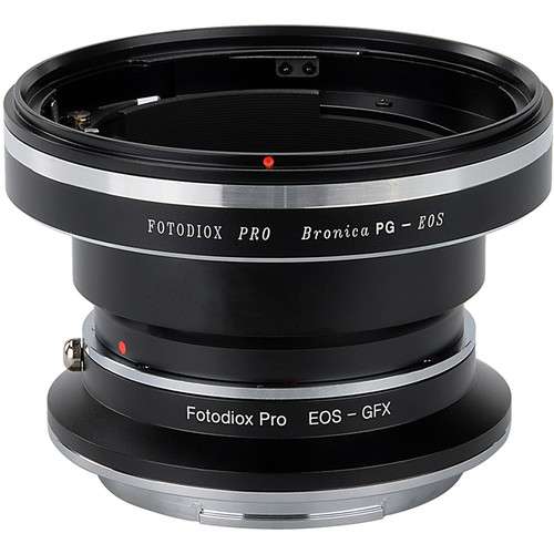 Fotodiox Lens Mount Double Adapter, Bronica PG Lens and Canon EOS To GFX