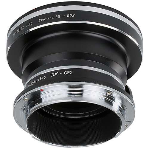 Fotodiox Lens Mount Double Adapter, Bronica PG Lens and Canon EOS To GFX