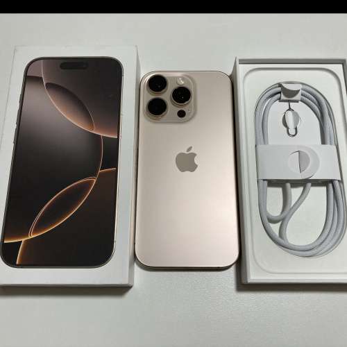 全新 iPhone 16 pro 128gb eSim+實體sim 沙漠金 無鎖 原裝無拆 英/澳/日/歐版 一年...
