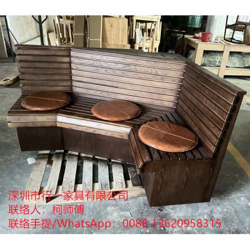 香港冰室转角卡位梳化订造，L型sofa度尺出图，防火卡位梳化一手厂家批发