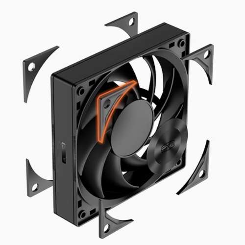 超頻三F5R120主機殼風扇12CM靜音桌上型電腦性能三擋調速電腦散熱風扇