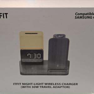 ITFIT 三合一無線充電器連LED鬧鐘