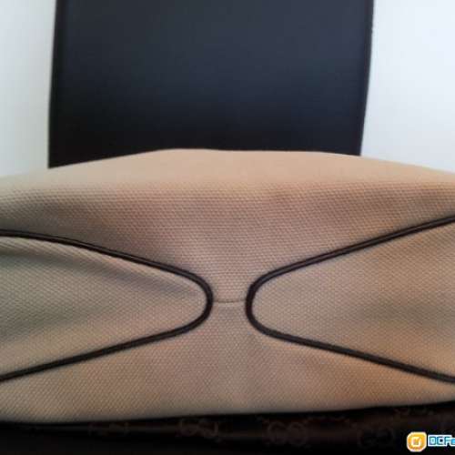 GUCCI 淺啡色麻手袋7成新