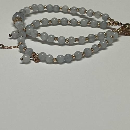 特色藍玉石雙圈手鏈～