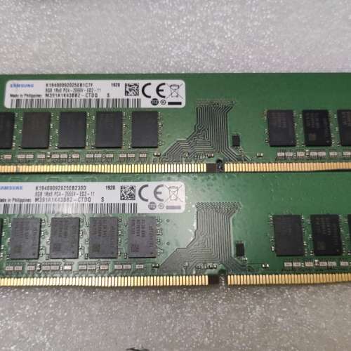 Samsung DDR4 2666 16GB 8x2 廠機Desktop Ram 單面