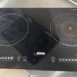 二手 Giggas 上將 座檯/嵌入式雙頭電磁爐+電陶爐 GL-9888