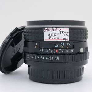 98% New Pentax SMC 55mm F1.8手動鏡頭, 深水埗門市可購買