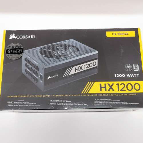 Brand New 全新 Corsair HX1200 1200W 80 Plus Platinum Fully Modular PSU 鉑金 ...