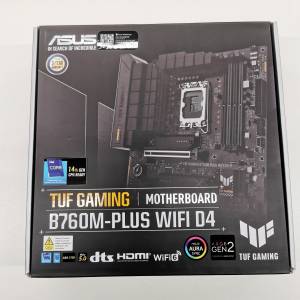 Brand New 全新 ASUS TUF GAMING B760M-PLUS WIFI D4 (DDR4)