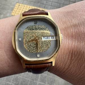 Girard perregaux(芝柏)包金雙日歷全自動手錶
