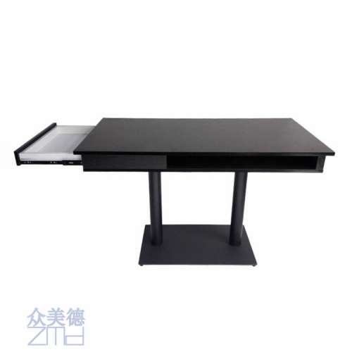 茶餐廳防火板儲物餐枱，實木餐桌，帶抽屜餐檯，餐廳傢私訂造工廠