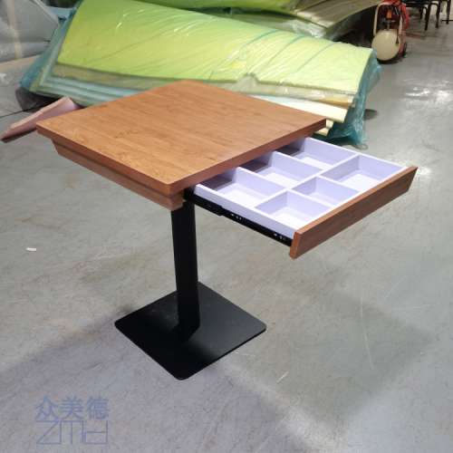 茶餐廳防火板儲物餐枱，實木餐桌，帶抽屜餐檯，餐廳傢私訂造工廠