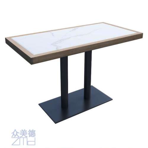 餐廳傢私訂製實木餐台，大理石餐枱，不鏽鋼包岩板餐桌廠家