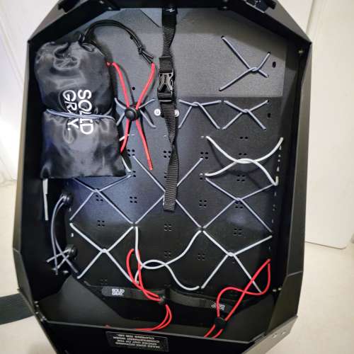 Solid Gray  HANDMADE & HI-TECH POLYMER HARD SHELL BACKPACK + Adaptable Organizer