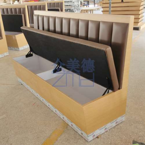 阻燃皮革儲物梳化，餐廳卡位梳化，餐廳傢私訂造工廠